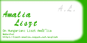 amalia liszt business card